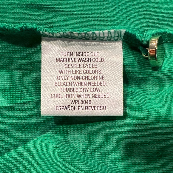 Charter Club Kelly Green Cotton Top, Size XL - Picture 8 of 8